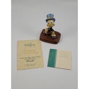 Disney, Cricket's the Name - Jiminy Cricket!, Pinocchio Figurine, Box & COA WDCC